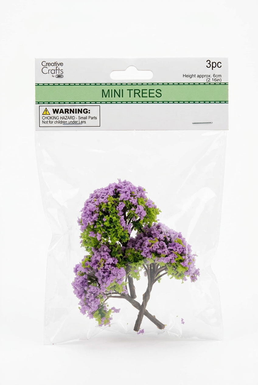 Tree Craft Mini Purple Floral 2'' 3pcs - JA Riollano