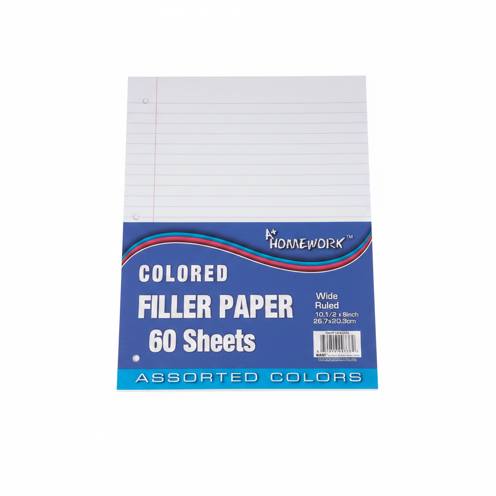 Colored Filler Paper 60 Sheet - JA Riollano
