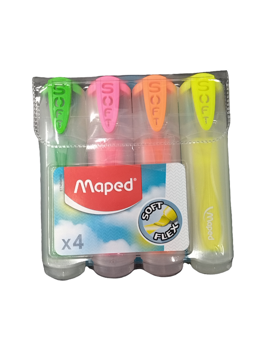 HIGHLIGHTER PEN X4 SOFT TRANSLUCENT