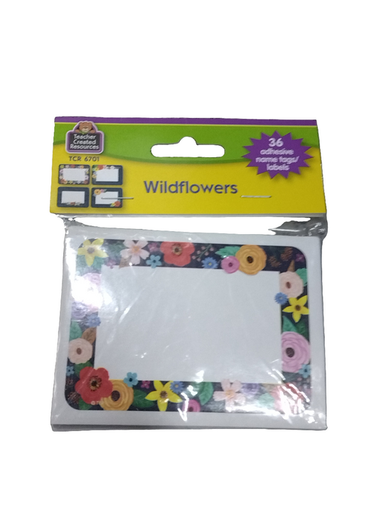 WILDFLOWERS NAME TAGS/LABELS - MULTI-PACK 36PCS