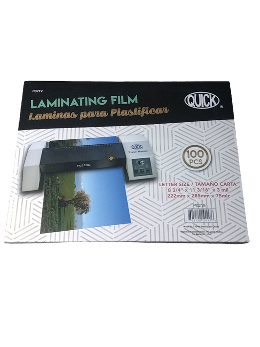 LAMINATING POUCH 3MIL 8-3/4" X 11-3/16" CJ.100