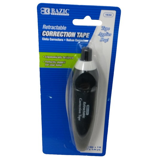 CORRECTION TAPE RETRACTABLE 5MM X 196"