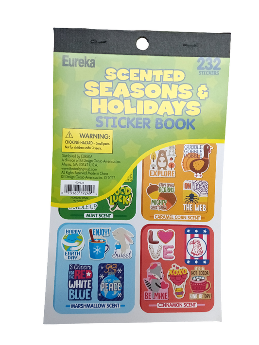 SEASONS & HOLIDAYS SCENTED STICKER BOOK 232CT.