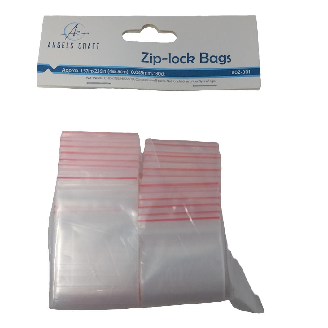 RECLOSABLE POLY BAG,1.5INX2IN 180CT