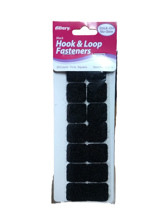HOOK & LOOP FASTENERS BLACK OR WHITE 2 HANK