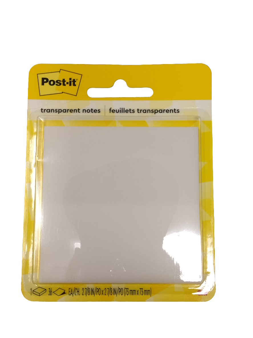POST-IT CLEAR NOTE 3" X 3" 36/SHEETS