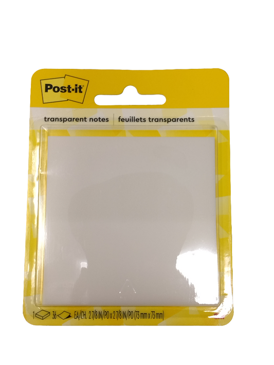 POST-IT CLEAR NOTE 3" X 3" 36/SHEETS