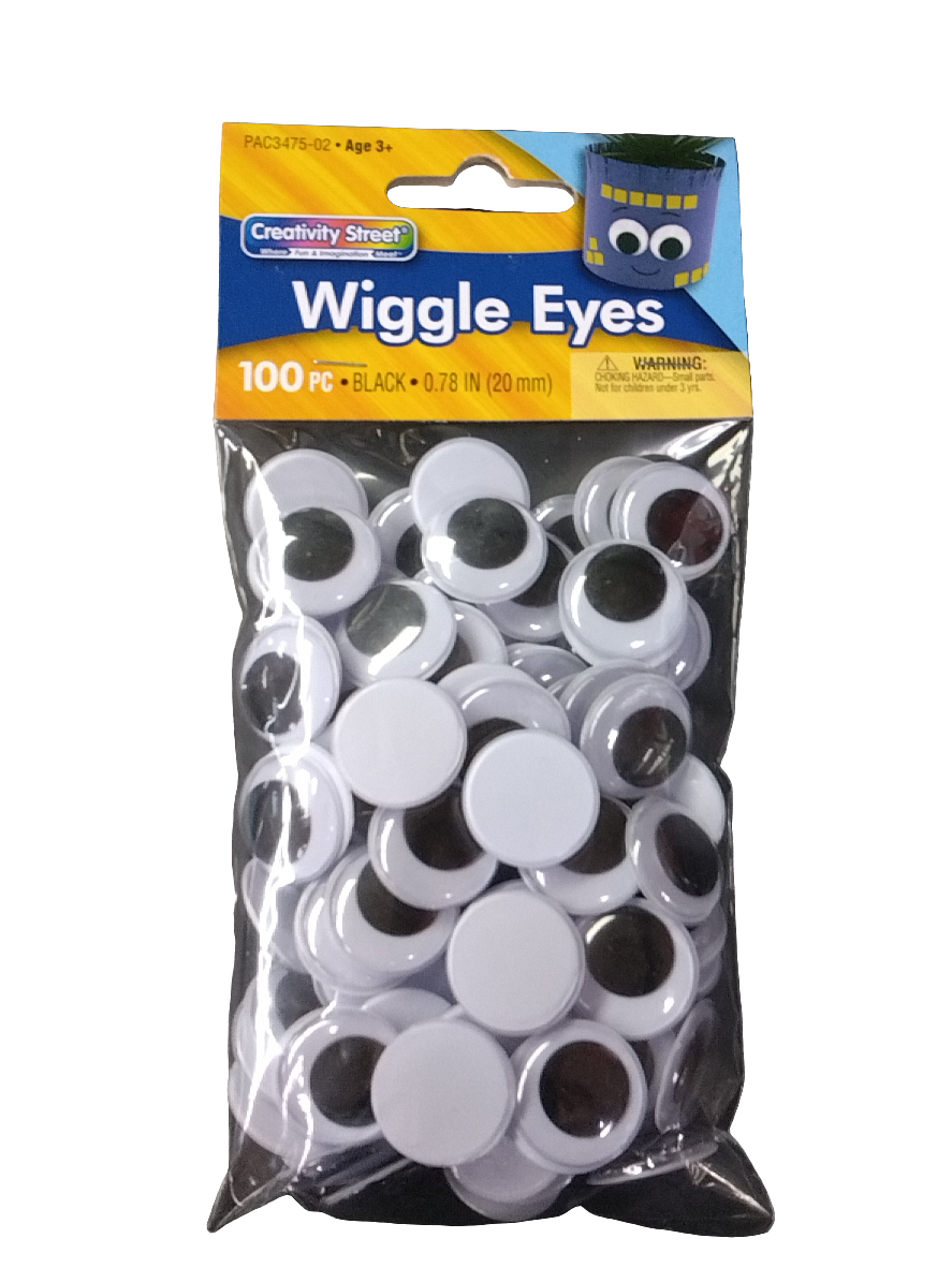 WIGGLE EYES 20MM 100PCS