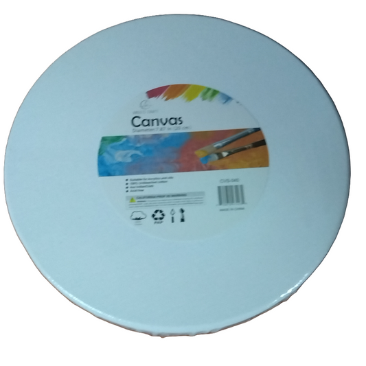 ROUND WRAPPED CANVAS, DIAMETER 7.87IN (20CM)