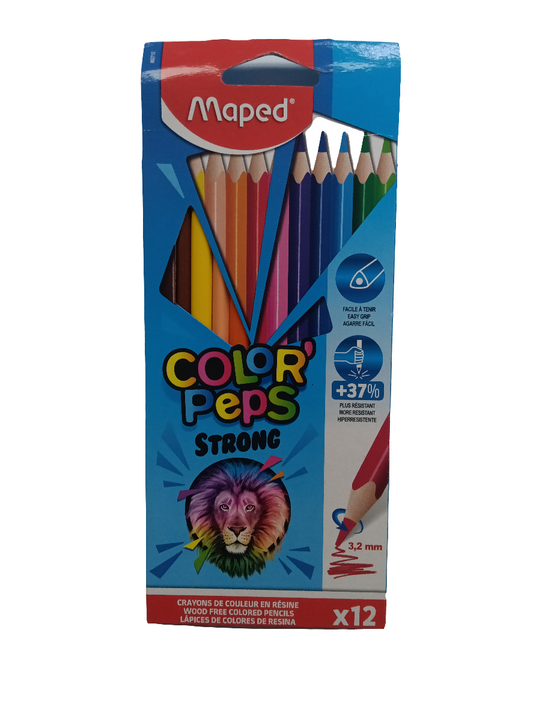 LAPIZ COLORES PEPS EXTRA FUERTE 12PCS