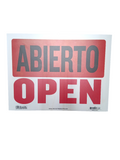 ABIERTO/CERRADO SIGN 12" X 16"