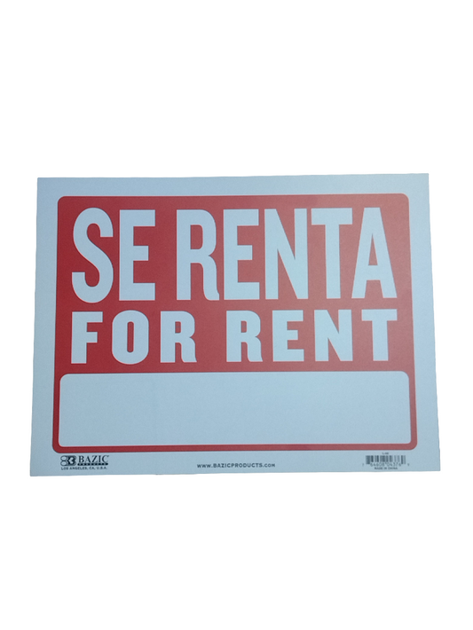 SE RENTA SIGN 12" X 16"