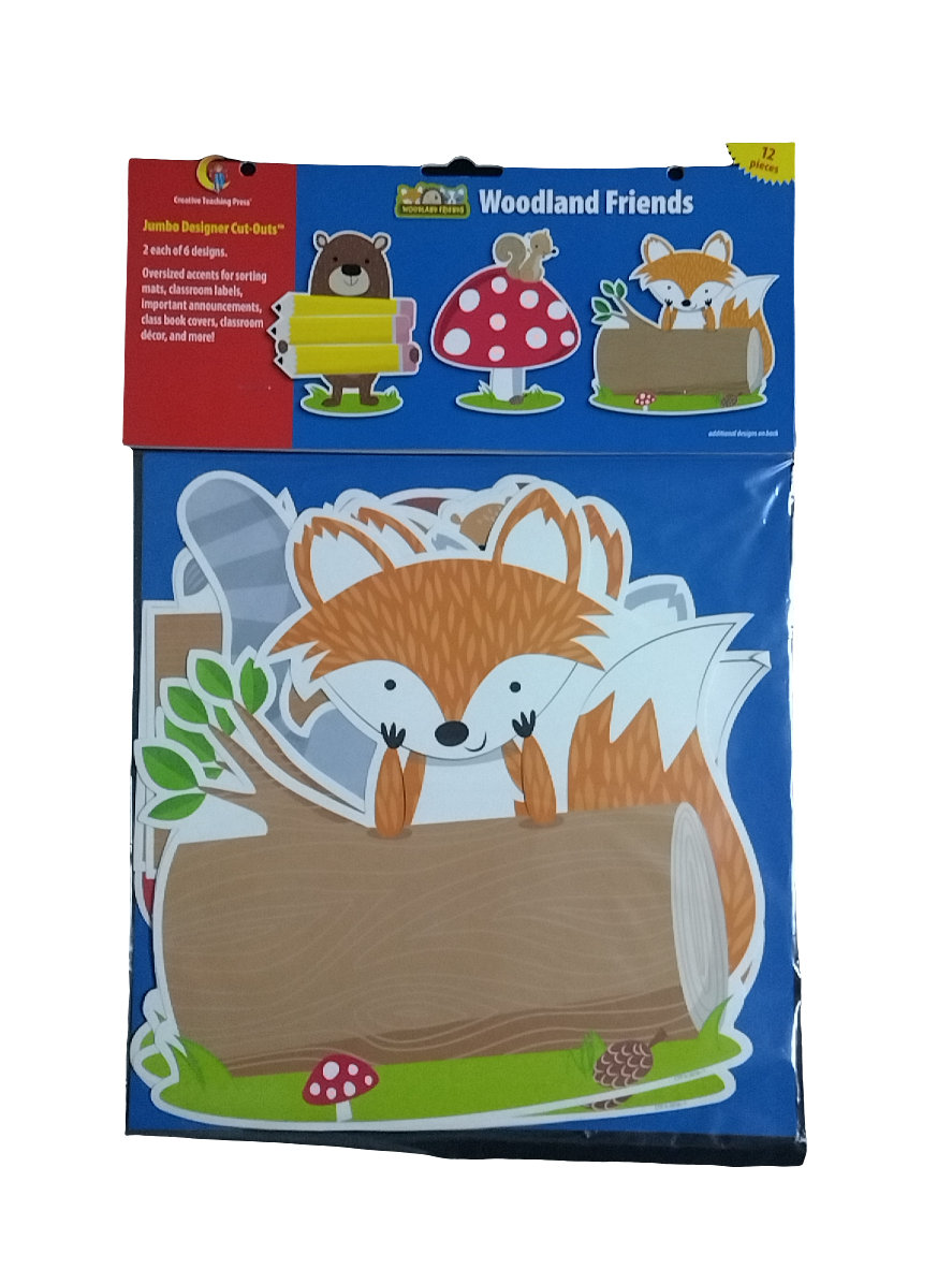 WOODLAND FRIENDS 10" DESIGNER CUT-OUTS