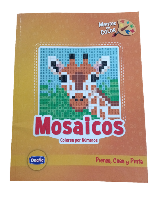 LIBRO PARA COLOREAR MOSAICOS COLOREA POR NUMEROS