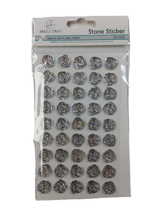 ROSE STONE STICKER W /GOLD FILLING 45CT