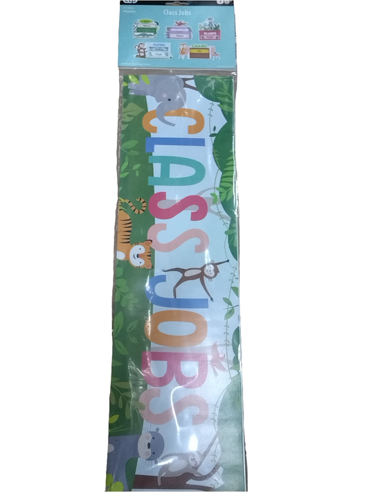 JUNGLE FRIENDS CLASS JOBS MINI BULLETIN BOARD