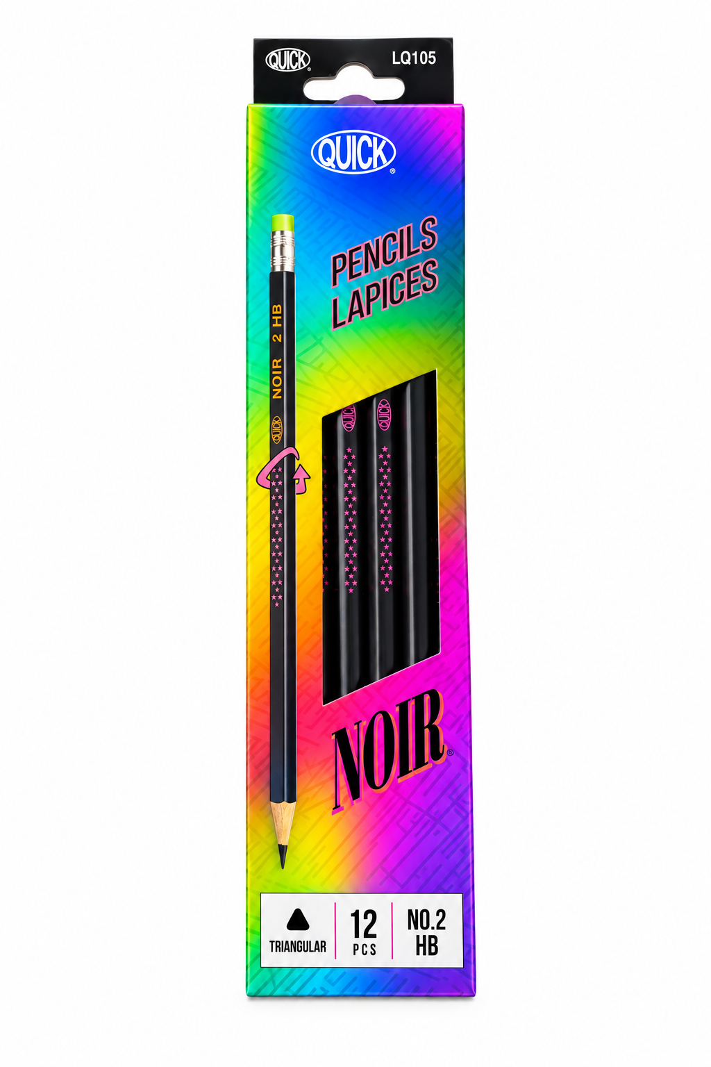 Pencil Polymer Black Body W/Eraser - JA Riollano