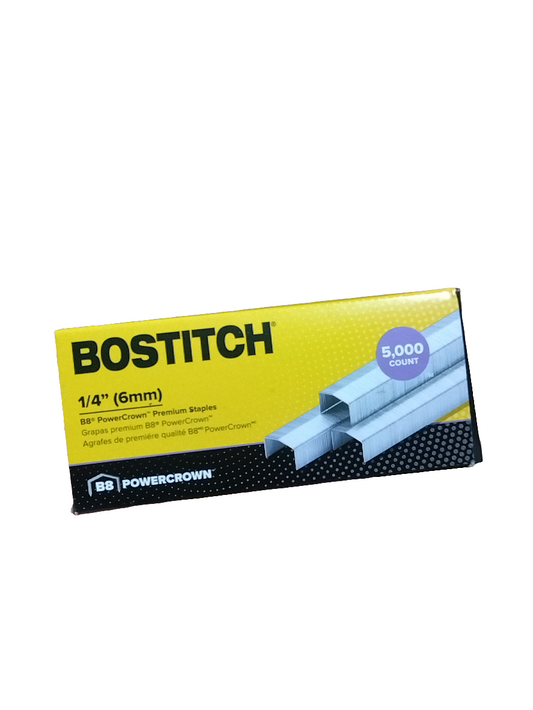 B8 POWERCROWN PREMIUM 1/4" STAPLE BOX/5000