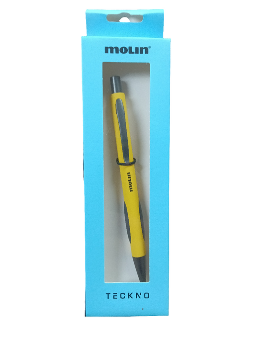 Boligrafos Teckno Retractil de Aluminio yellow