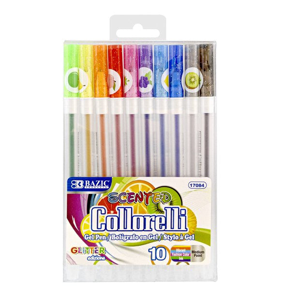 COLLORELLI GEL PEN 10 SCENTED GLITTER COLOR