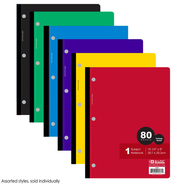 1-SUBJECT WIRELESS NOTEBOOK 80 SHEET
