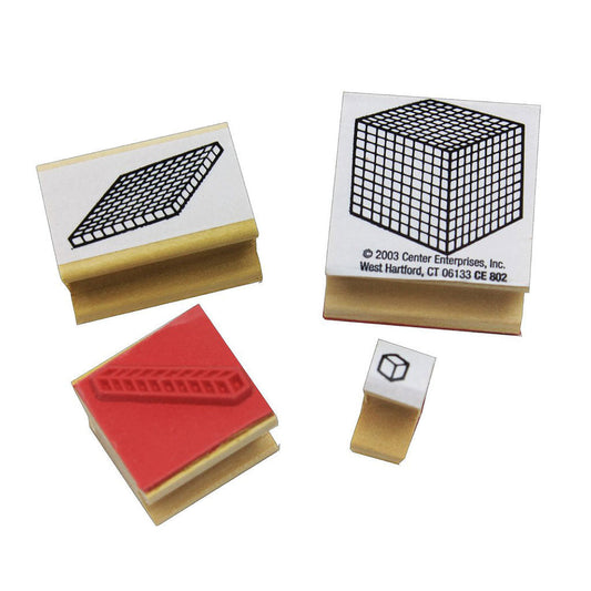 BASE 10 BLOCK STAMPS SET OF 4
