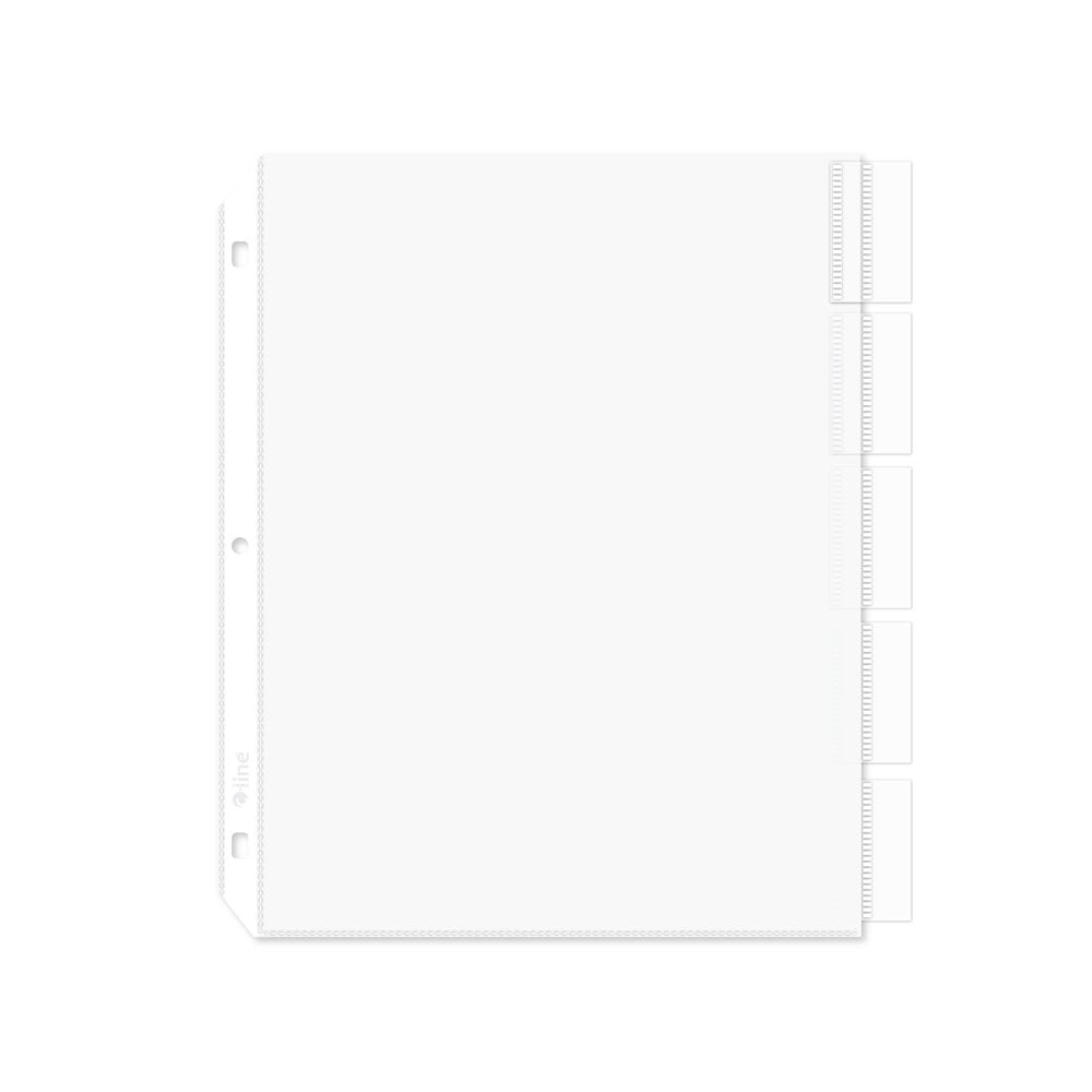 Polypropylene Sheet Protector with Index Tabs, clear tabs, 11 x 8 1/2, 5/ST, 05557