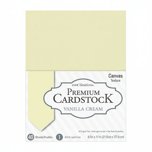 Vanilla Cream Cardstock Canvas 8.5x11 40 Pack 65lb – imagen 1 - JA Riollano