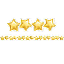 GOLD MYLAR BALLOON STARS BORDER