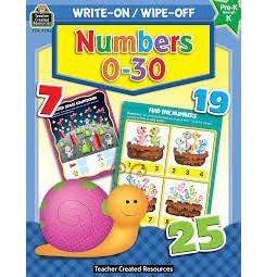 NUMBERS 0-30 WRITE-ON WIPE-OFF PK-K