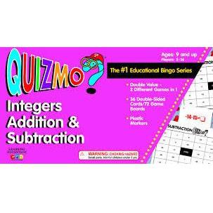 LER QUIZMO INTEGERS ADDIT & SUBTRACTION BINGO