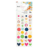 STICKERS ENAMEL SHE'S MAGIC IRIDESCENT GLITTER 6PC