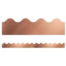 BORDER SCALLOPED ROSE GOLD FOIL