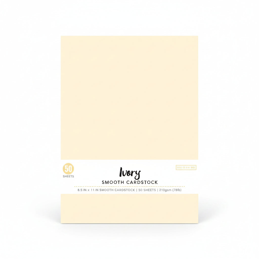 Paper Pad Cardstock Smooth Ivory 8.5x11'' 50 Sheet