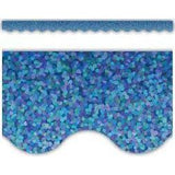 BORDERS BLUE SPARKLE SCALLOPED