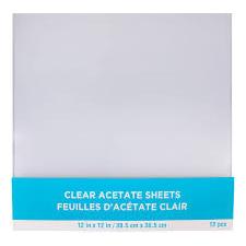 ACETATE PAPER CLEAR 12X12 12PCS
