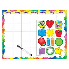 RAINBOW GEL MONTHLY CALENDAR WIPE OFF