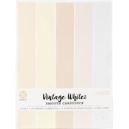 PAPER PAD CARDSTOCK SMOOTH WHITES 8.5X11'' 50SHEET