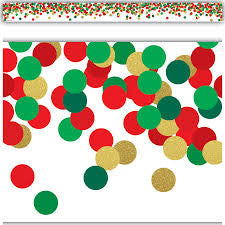 CONFETTI CHRISTMAS STRAIGHT BORDER