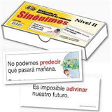 SINONIMOS TARJETAS NIVEL II
