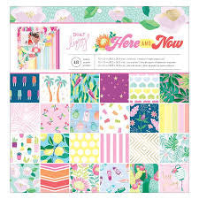 PAPER PAD CARDSTOCK HERE AND NOW12X12 48 SHEETS