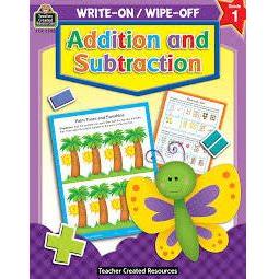 ADDITION AND SUBTRACTION WIPE-BOOK GRADE 1
