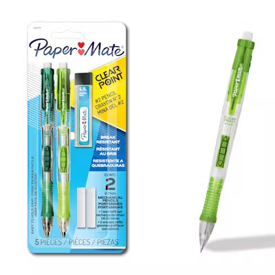 Paper Mate Clearpoint Mechanical Pencils 0.7 mm Set 5 PCS