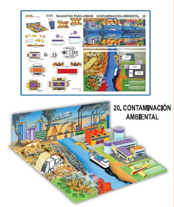 MODELO MAQUETA CONTAMINACION AMBIENTAL