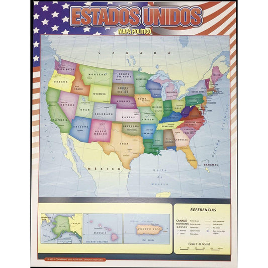 ESTADOS UNIDOS MAPA POLITICO