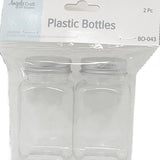 PLASTIC SQUARE BOTTLE 2 CT