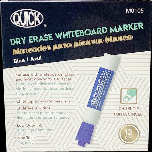 WHITEBOARD MARKER BLUE 12 PC
