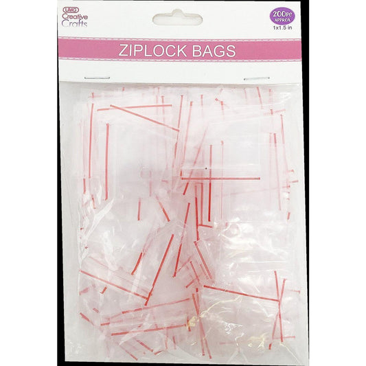 ZIP LOCK POLYBAGS 1.5" X 1.5" 200PC