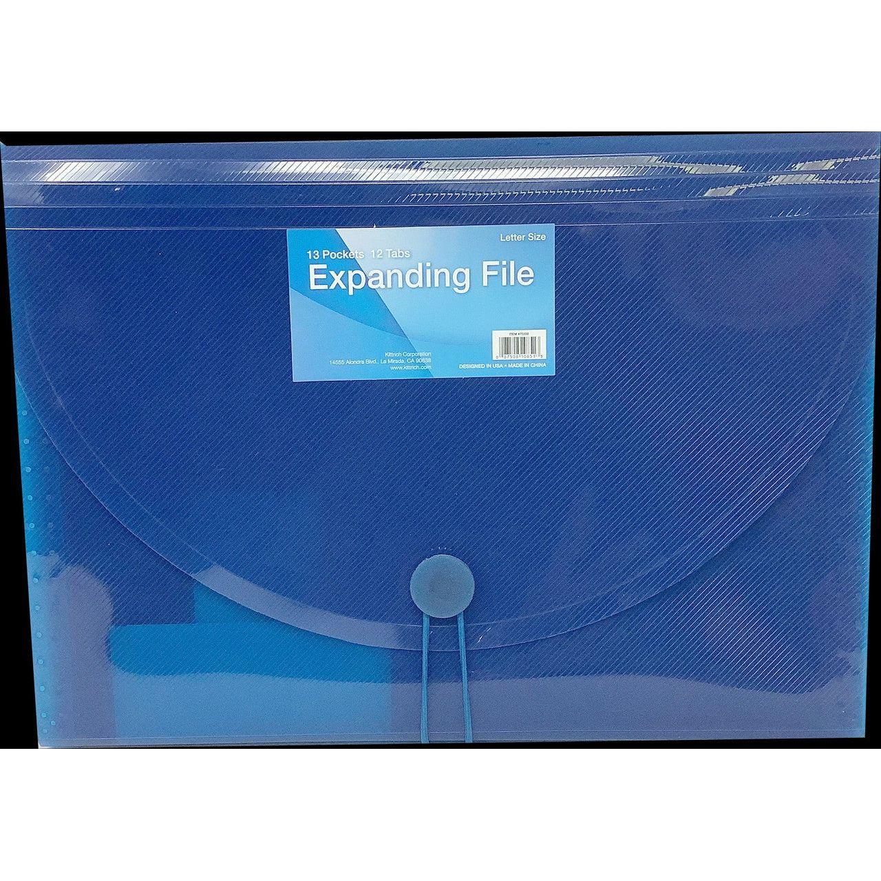 EXP FILE LETTER PLASTIC CLEAR 13-POCKETS