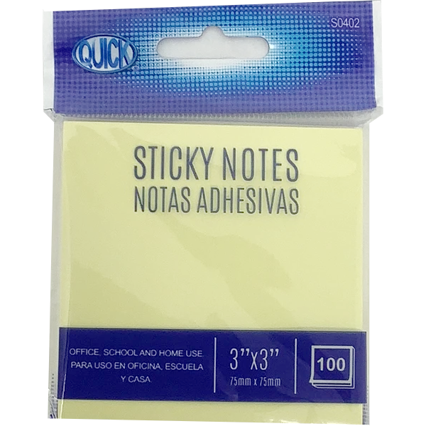 STICKY NOTES 3" X 3" 100 PC
